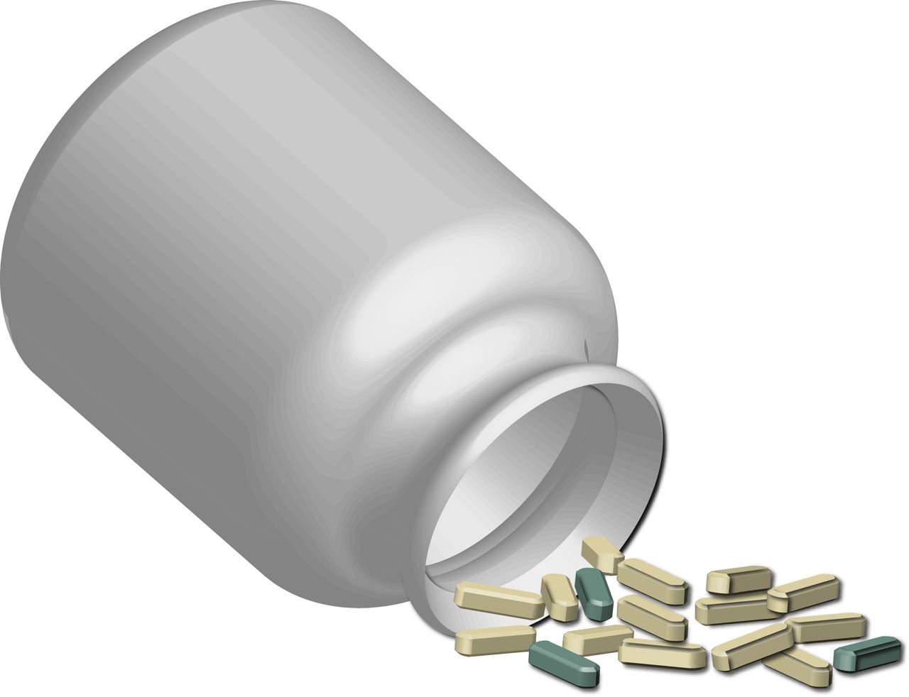 pilleglas med piller