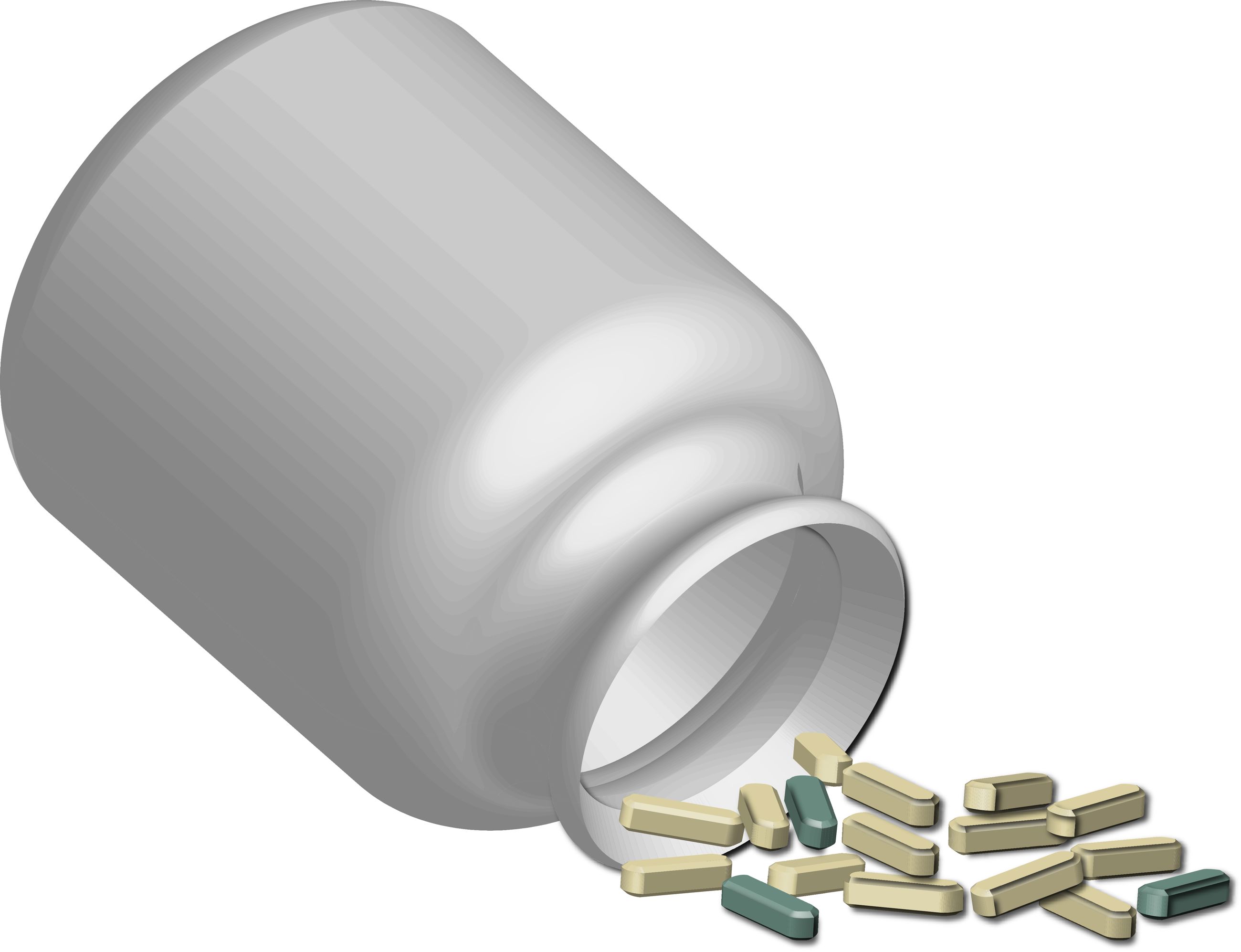 pilleglas med piller